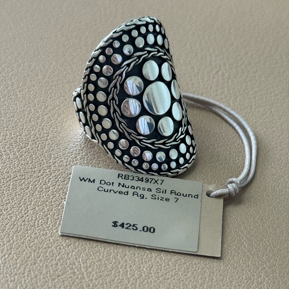 NWT John Hardy- Dot Nuansa Silver Ring Size 7